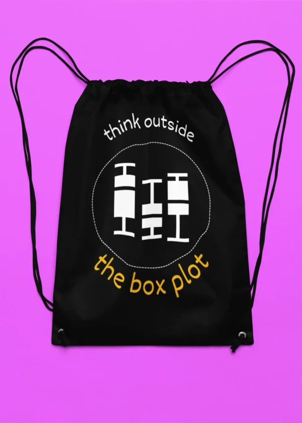Think Outside the Box Plot Drawstring Bag