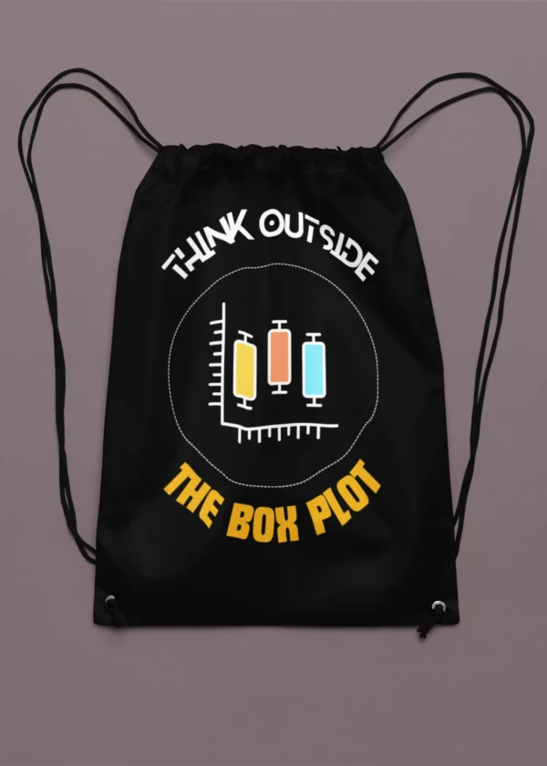 Think Outside the Box Plot Drawstring Bag