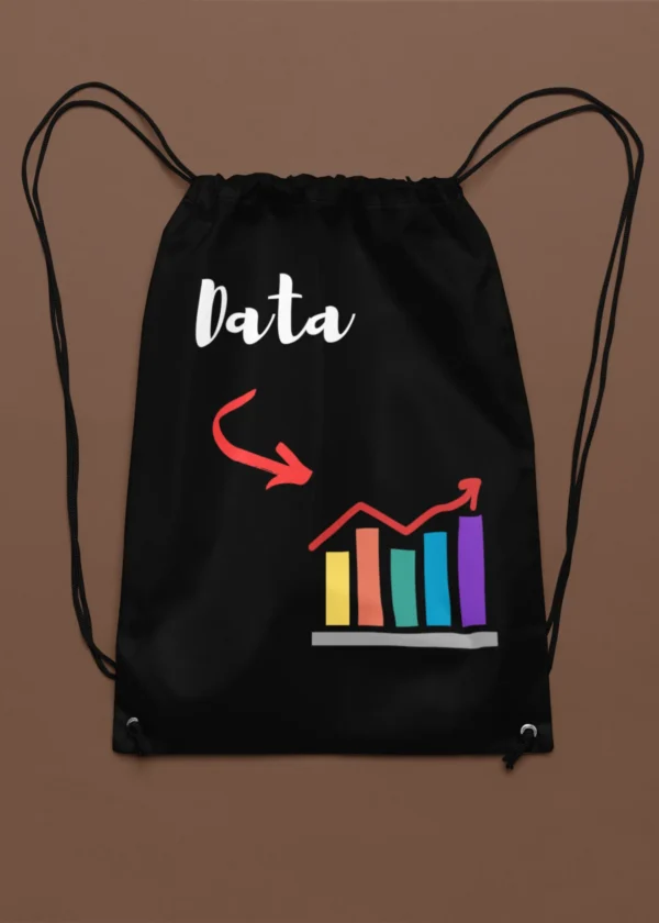 Data to Charts Drawstring Bag