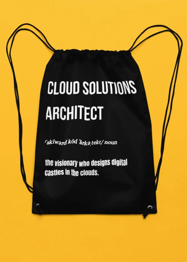 Cloud Solutions Architect - Visionary Who Designs Digital Castles in the Clouds Drawstring Bag