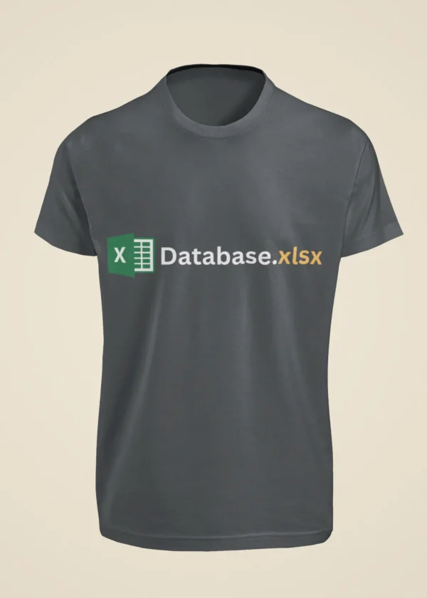 Database.xlsx T-Shirt - Image 3