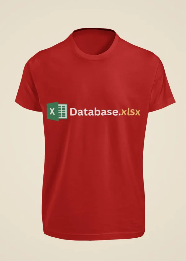 Database.xlsx T-Shirt - Image 2