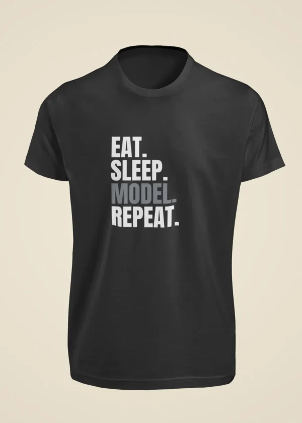 Eat Sleep Model Repeat T-Shirt - Image 7