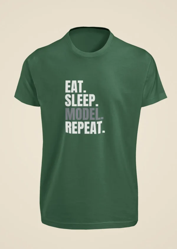 Eat Sleep Model Repeat T-Shirt - Image 5
