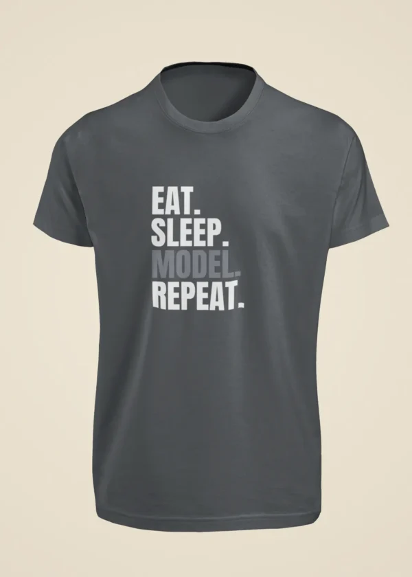 Eat Sleep Model Repeat T-Shirt - Image 4