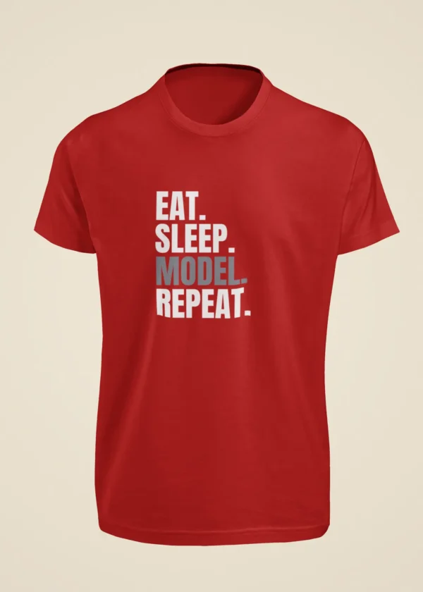 Eat Sleep Model Repeat T-Shirt - Image 3