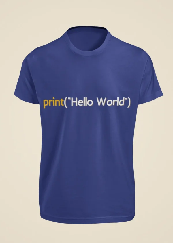 print("Hello World") T-Shirt - Image 5