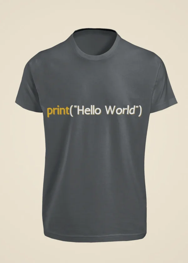 print("Hello World") T-Shirt - Image 3