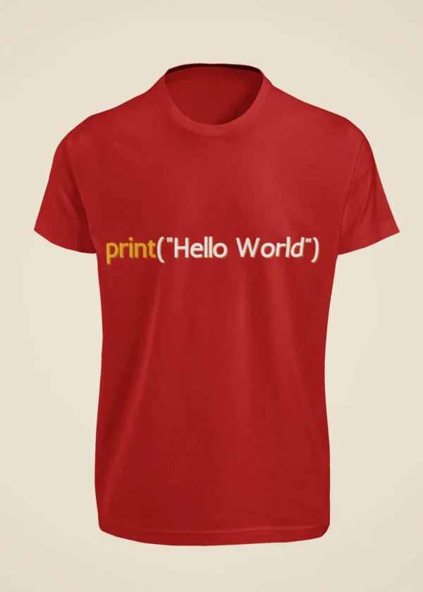 print("Hello World") T-Shirt - Image 2