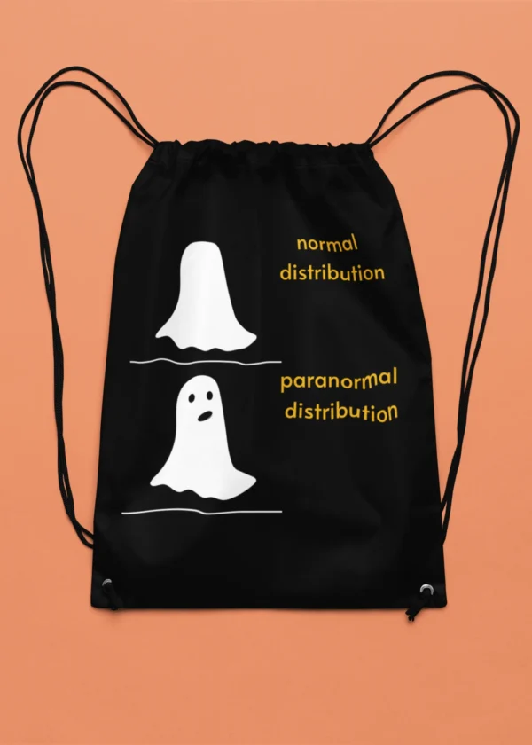 Normal Distribution vs. Paranormal Distribution Drawstring Bag