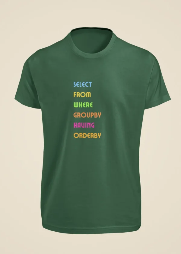 Select From Where Groupby Having Orderby T-Shirt - Image 4