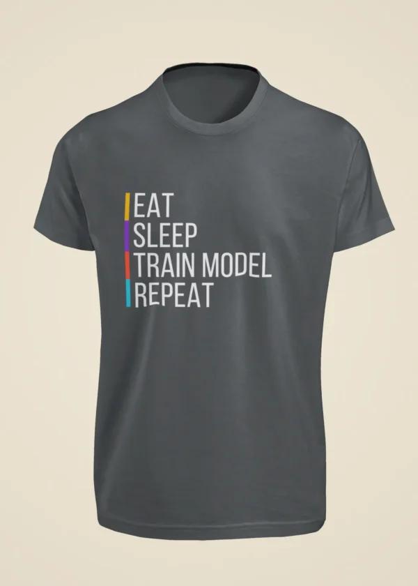 Eat Sleep Train Model Repeat T-Shirt - Image 3