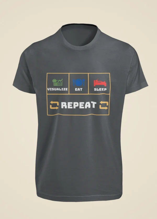 Visualize Eat Sleep Repeat T-Shirt - Image 4